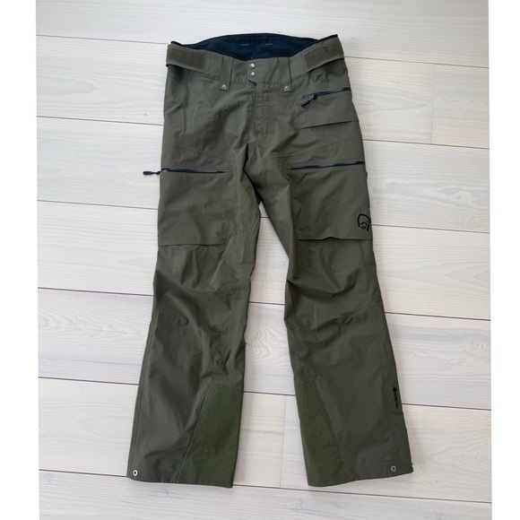Norrona Lofoten GORE-TEX PRO Pant Men's Olive Night Large Ski Snowboard